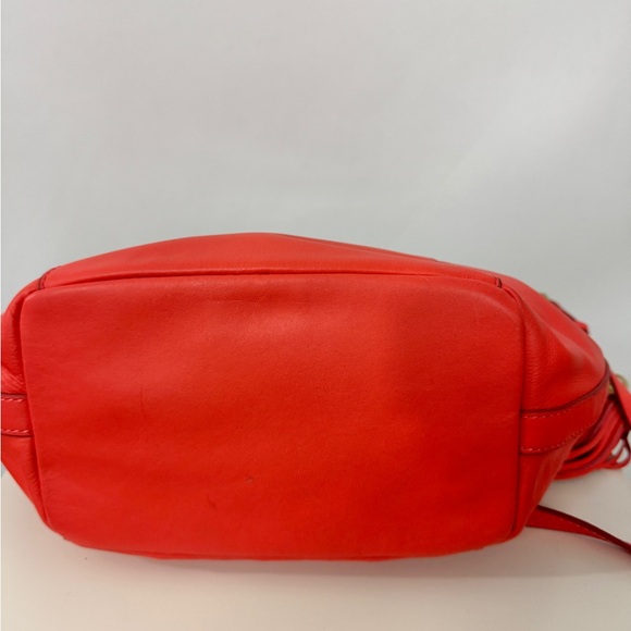 Rafe’ Orange Designer Leather Shoulder Bag NWOT - Picture 6 of 16